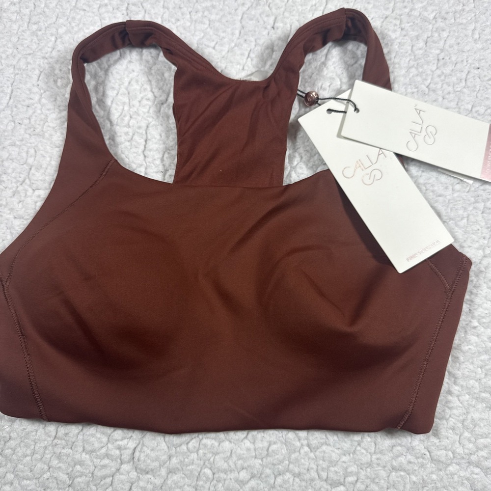 Calia PowerMove Adjustable Sports Bra Red Brown Size XS NWT new